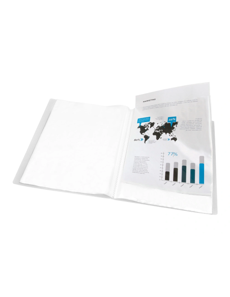 CI | Carpeta liderpapel escaparate 40 fundas polipropileno din a3 transparente translucido