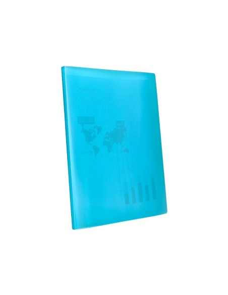 CI | Carpeta Liderpapel Escaparate 80 Fundas Polipropileno Din A4 Azul Translucido