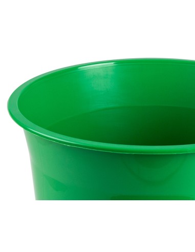 CI | Papelera plastico q-connect verde opaco 13...
