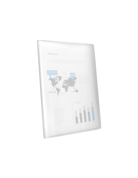 CI | Carpeta liderpapel escaparate 47054 40 fundas polipropileno frosty din a4 transparente