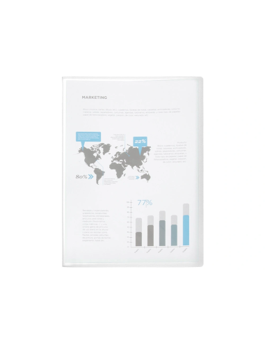 CI | Carpeta liderpapel escaparate 47044 20 fundas polipropileno frosty din a4 transparente