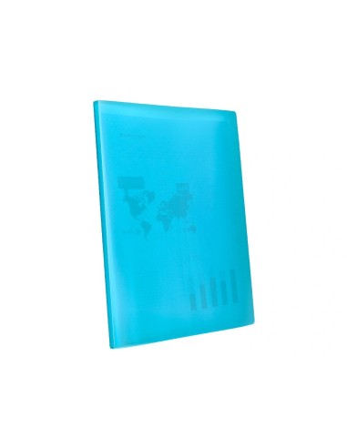 CI | Carpeta liderpapel escaparate 47482 10 fundas polipropileno traslucida din a4 azul frosty