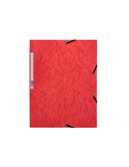 CI | Carpeta q-connect gomas kf02165 carton simil-prespan solapas 320x243 mm roja