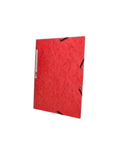 CI | Carpeta q-connect gomas kf02165 carton simil-prespan solapas 320x243 mm roja