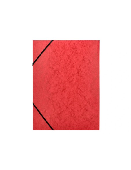 CI | Carpeta q-connect gomas kf02165 carton simil-prespan solapas 320x243 mm roja