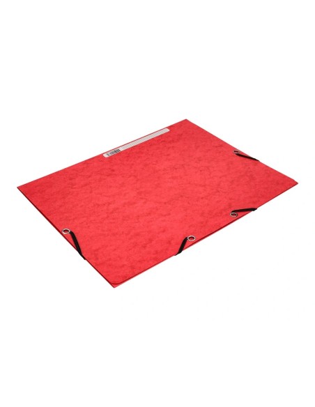 CI | Carpeta q-connect gomas kf02165 carton simil-prespan solapas 320x243 mm roja