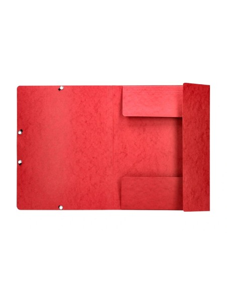 CI | Carpeta q-connect gomas kf02165 carton simil-prespan solapas 320x243 mm roja