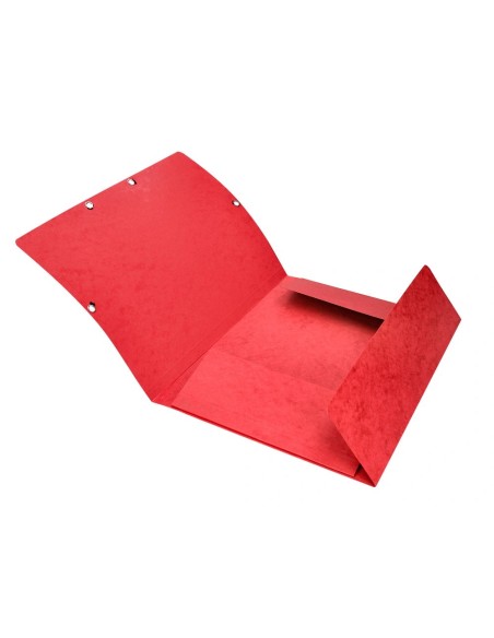 CI | Carpeta q-connect gomas kf02165 carton simil-prespan solapas 320x243 mm roja