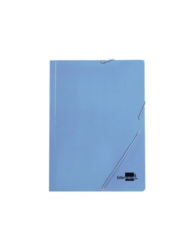 CI | Carpeta liderpapel gomas folio 3 solapas carton plastificado colores pasteles surtidos