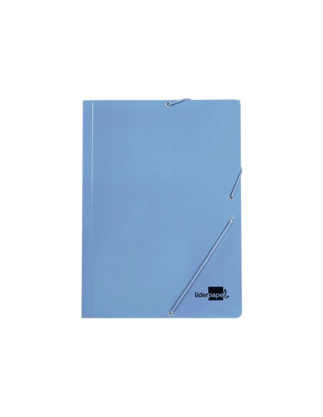 CI | Carpeta liderpapel gomas folio 3 solapas carton plastificado colores pasteles surtidos