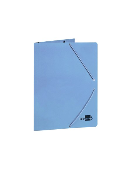 CI | Carpeta liderpapel gomas folio 3 solapas carton plastificado colores pasteles surtidos