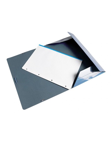 CI | Carpeta liderpapel gomas folio 3 solapas carton plastificado colores pasteles surtidos