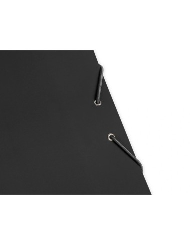 CI | Carpeta liderpapel gomas folio 3 solapas carton plastificado color negro