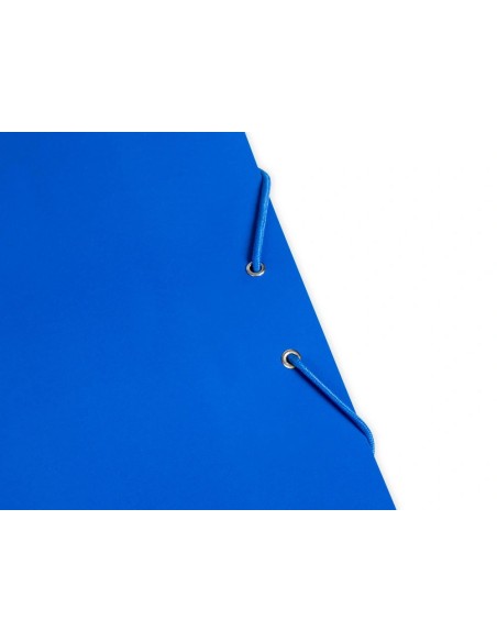 CI | Carpeta liderpapel gomas folio 3 solapas carton plastificado color azul
