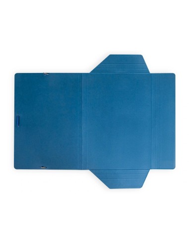 CI | Carpeta liderpapel gomas folio 3 solapas carton plastificado color azul