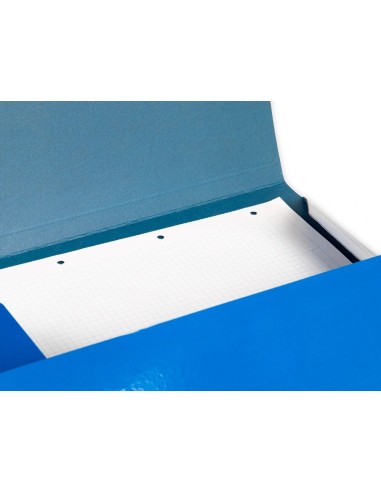 CI | Carpeta liderpapel gomas folio 3 solapas carton plastificado color azul