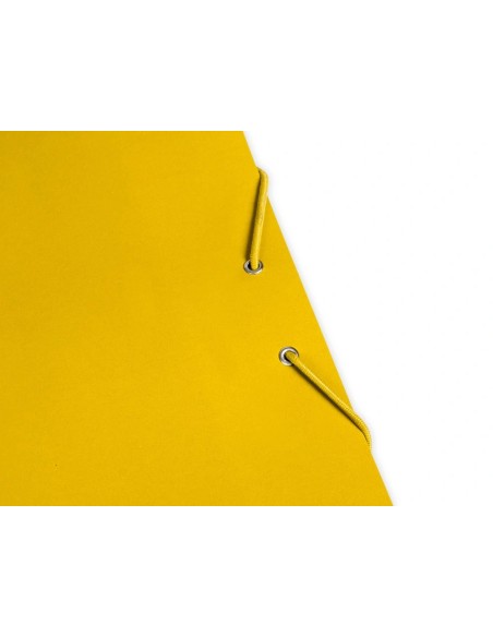 CI | Carpeta liderpapel gomas folio 3 solapas carton plastificado color amarillo