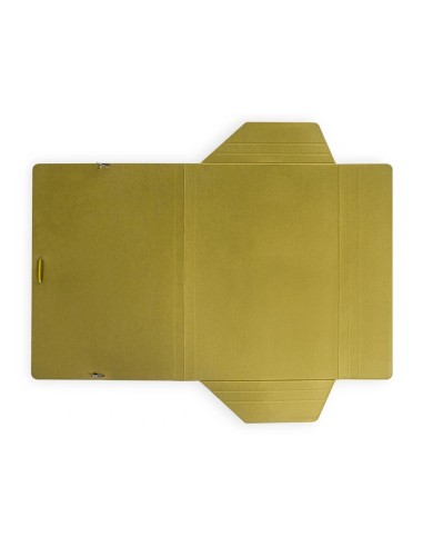 CI | Carpeta liderpapel gomas folio 3 solapas carton plastificado color amarillo