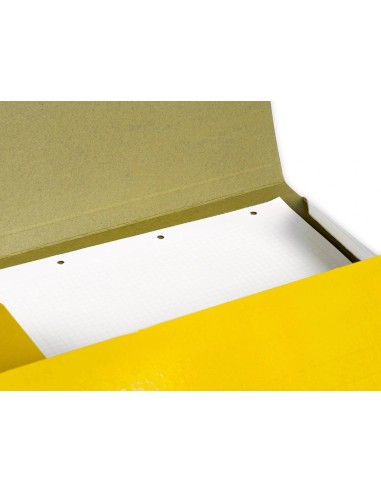 CI | Carpeta liderpapel gomas folio 3 solapas carton plastificado color amarillo