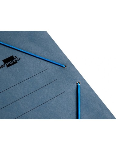 CI | Carpeta liderpapel gomas folio 3 solapas carton pintado azul 410 g/m2