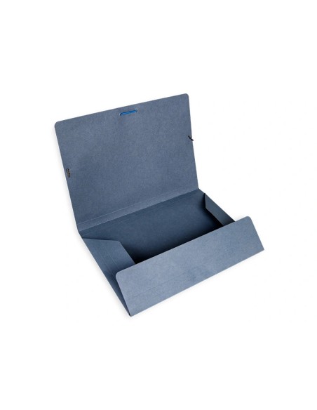 CI | Carpeta liderpapel gomas folio 3 solapas carton pintado azul 410 g/m2