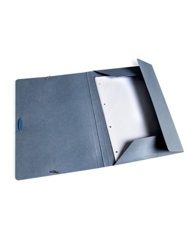 CI | Carpeta liderpapel gomas folio 3 solapas carton pintado azul 410 g/m2