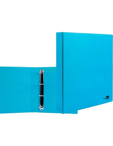 CI | Carpeta de 4 anillas 40 mm mixtas liderpapel a4 carton forrado pvc azul