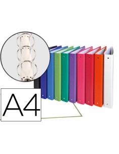 CI | Carpeta de 4 anillas 30mm redondas exacompta a4...