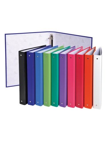 CI | Carpeta de 2 anillas 30mm redondas exacompta a4 carton forrado colores surtidos