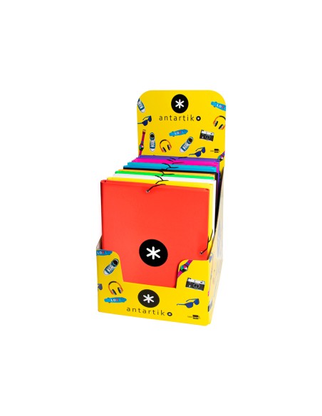 CI | Carpeta liderpapel antartik gomas a4 3 solapas carton forrado colores surtidos