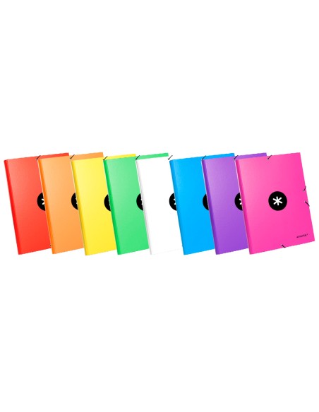 CI | Carpeta liderpapel antartik gomas a4 3 solapas carton forrado colores surtidos