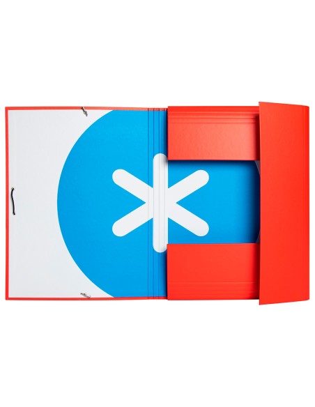 CI | Carpeta liderpapel antartik gomas a4 3 solapas carton forrado colores surtidos