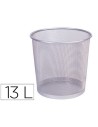 CI | Papelera metalica q-connect pr-p plata -rejilla -265x285mm