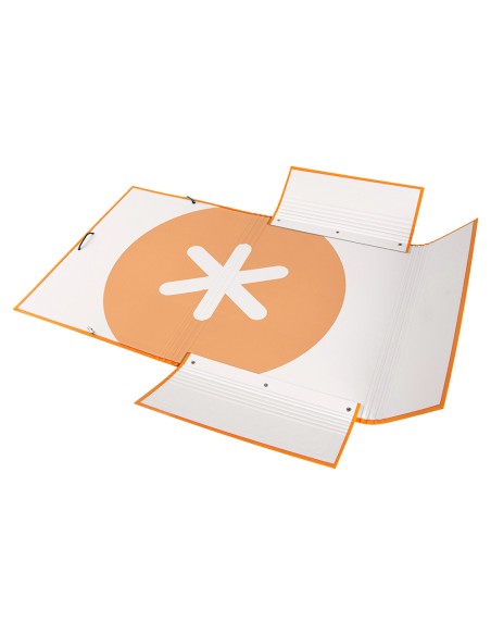 CI | Carpeta Liderpapel Antartik Gomas A4 3 Solapas Carton Forrado Color Mostaza
