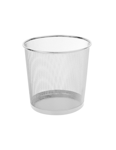 CI | Papelera metalica q-connect pr-p plata -rejilla -265x285mm