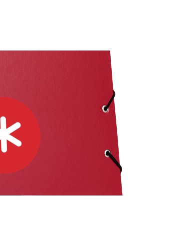 CI | Carpeta Liderpapel Antartik Gomas A4 3 Solapas Carton Forrado Color Frambuesa