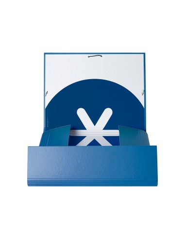 CI | Carpeta Liderpapel Antartik Gomas A4 3 Solapas Carton Forrado Azul Oscuro