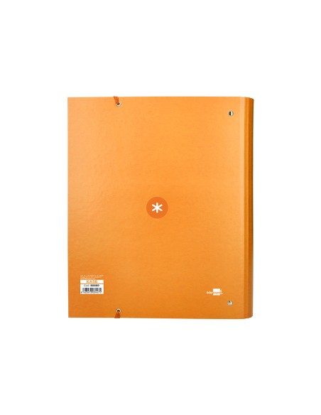 CI | Carpeta Con Recambio Y Solapa Liderpapel Antartik A4 Cuadro 5 Mm Forrada 4 Anillas Redondas 40Mm Color Mostaza