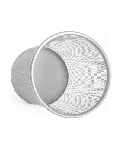 CI | Papelera metalica q-connect pr-p plata -rejilla -265x285mm