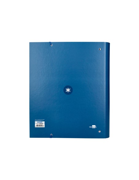 CI | Carpeta Con Recambio Y Solapa Liderpapel Antartik A4 Cuadro 5 Mm Forrada 4 Anillas Redondas 40Mm Color Azul