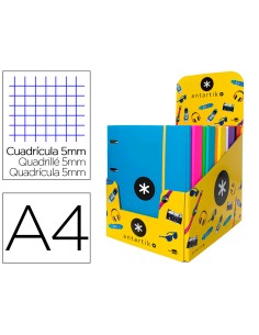 CI | Carpeta con recambio liderpapel antartik a4 cuadro 5...