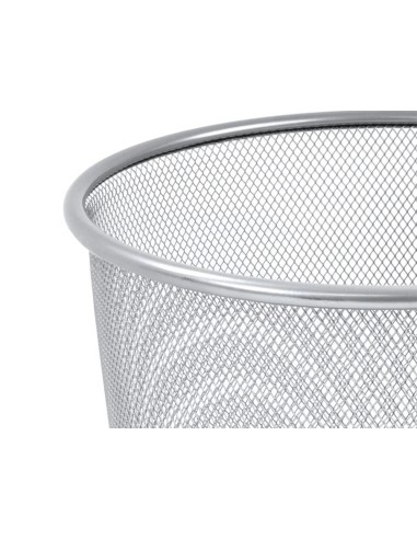 CI | Papelera metalica q-connect gris rejilla 295x345mm
