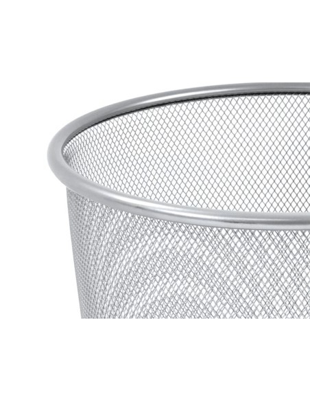 CI | Papelera metalica q-connect gris rejilla 295x345mm