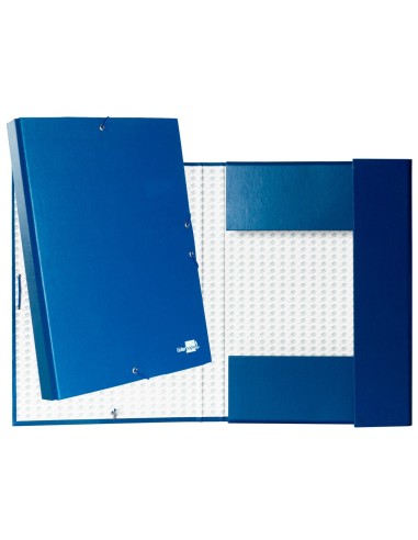 CI | Carpeta proyectos liderpapel folio lomo 30mm carton forrado azul