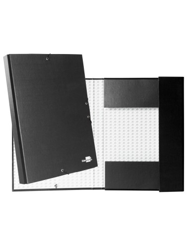 CI | Carpeta proyectos liderpapel folio lomo 30mm carton forrado negra