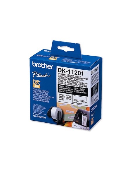 CI | Etiqueta adhesiva brother dk11201 -tamaño 29x90 mm para impresoras de etiquetas ql -400 etiquetas-