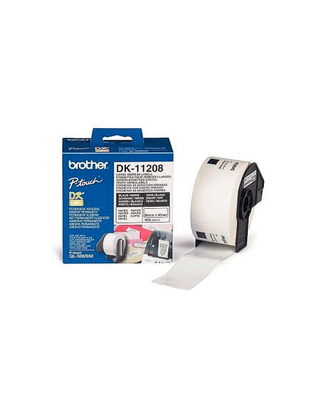 CI | Etiqueta adhesiva brother dk11208 -tamaño 38x90 mm para impresoras de etiquetas ql -400 etiquetas-