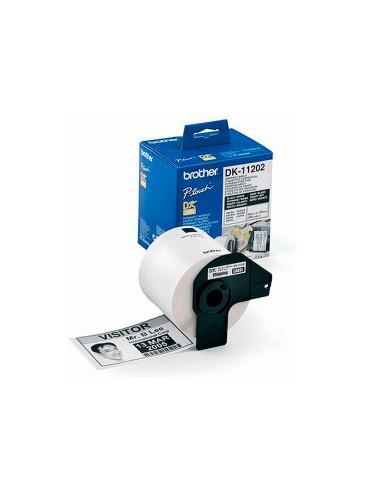 CI | Etiqueta adhesiva brother dk11202 -tamaño 62x100 mm para impresoras de etiquetas ql -300 etiquetas-
