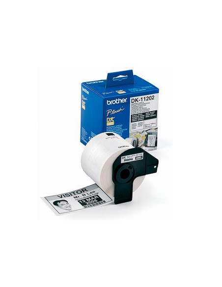 CI | Etiqueta adhesiva brother dk11202 -tamaño 62x100 mm para impresoras de etiquetas ql -300 etiquetas-