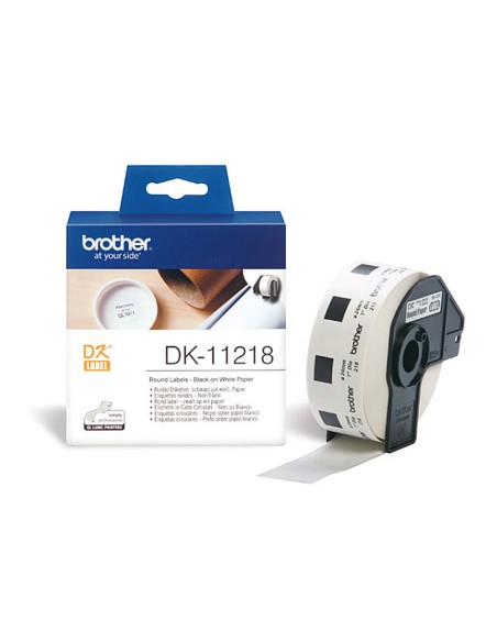 CI | Etiqueta brother dk11218 para impresoras ql-circulares 24 mm -1000 etiquetas-